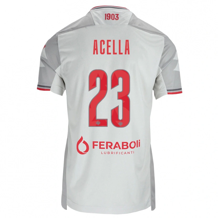 Danxen Män Christian Acella #23 Grå Vit Röd Bortatröja Matchtröjor 2026/27 Tröjor T-Tröja