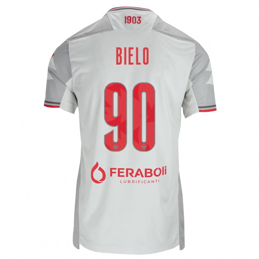 Danxen Män Manu Bielo #90 Grå Vit Röd Bortatröja Matchtröjor 2026/27 Tröjor T-Tröja