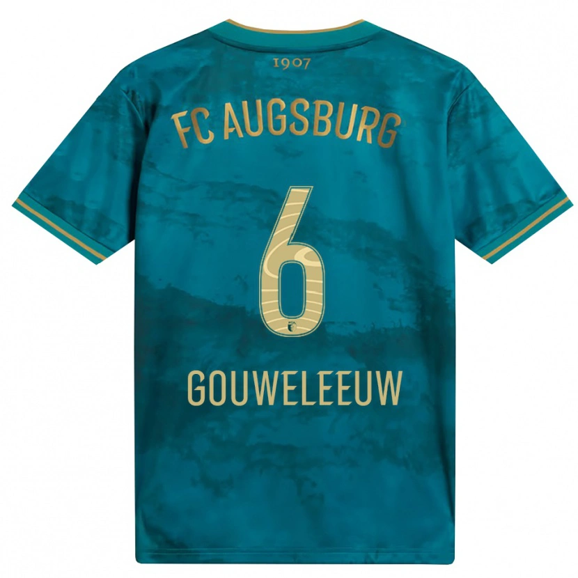 Danxen Män Jeffrey Gouweleeuw #6 Grön Brun Bortatröja Matchtröjor 2026/27 Tröjor T-Tröja