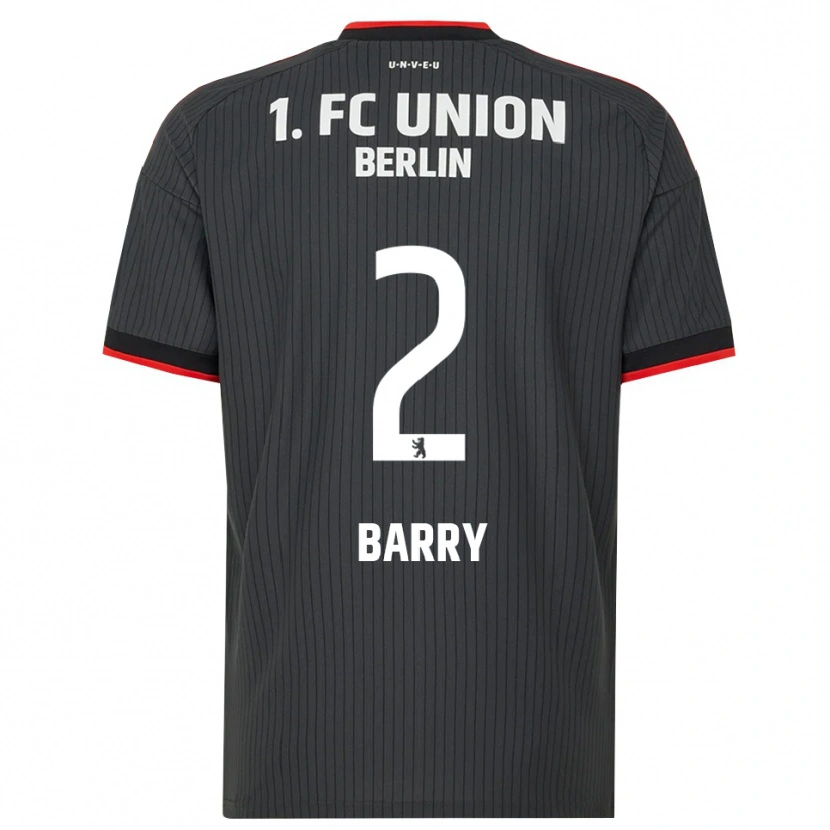 Danxen Män Sadou Barry #2 Svart Vit Röd Bortatröja Matchtröjor 2026/27 Tröjor T-Tröja