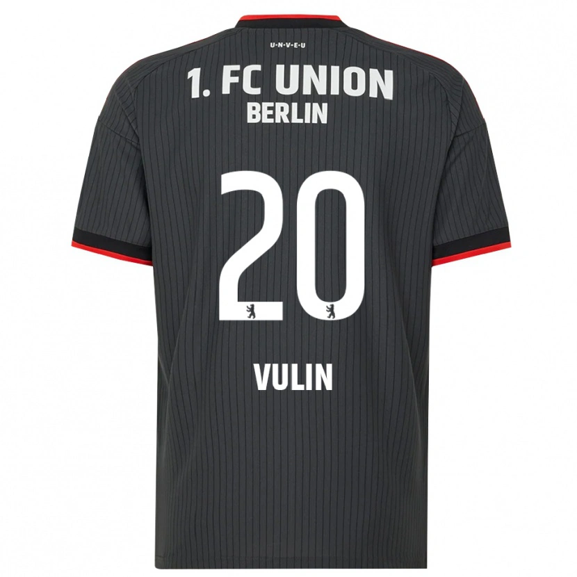 Danxen Män Luka Vulin #20 Svart Vit Röd Bortatröja Matchtröjor 2026/27 Tröjor T-Tröja