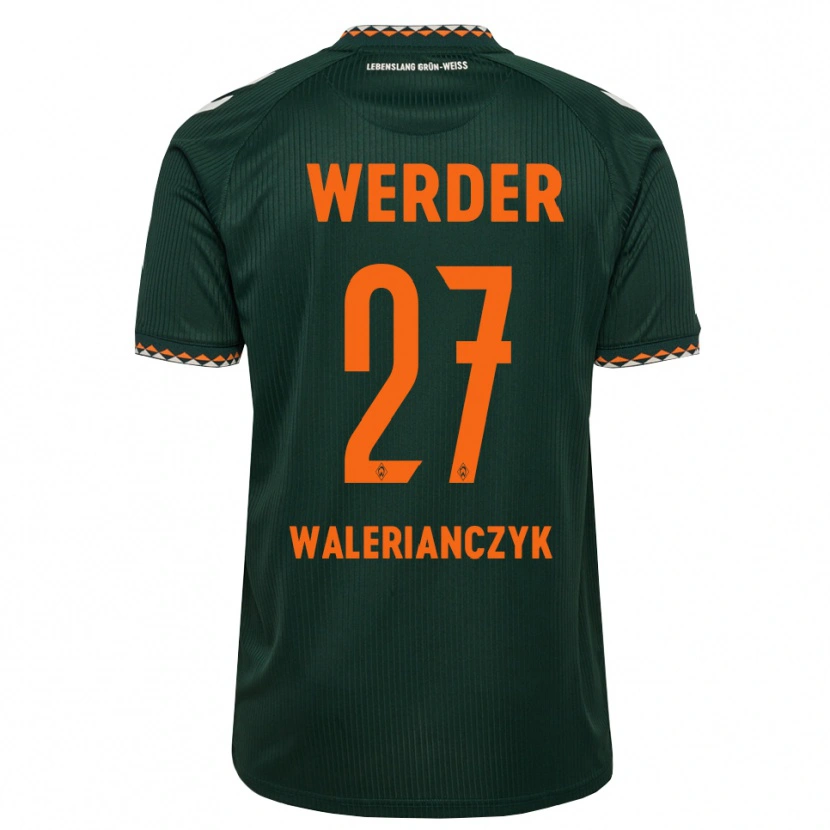 Danxen Män Dennis Walerianczyk #27 Mörkgrön Orange Vit Bortatröja Matchtröjor 2026/27 Tröjor T-Tröja