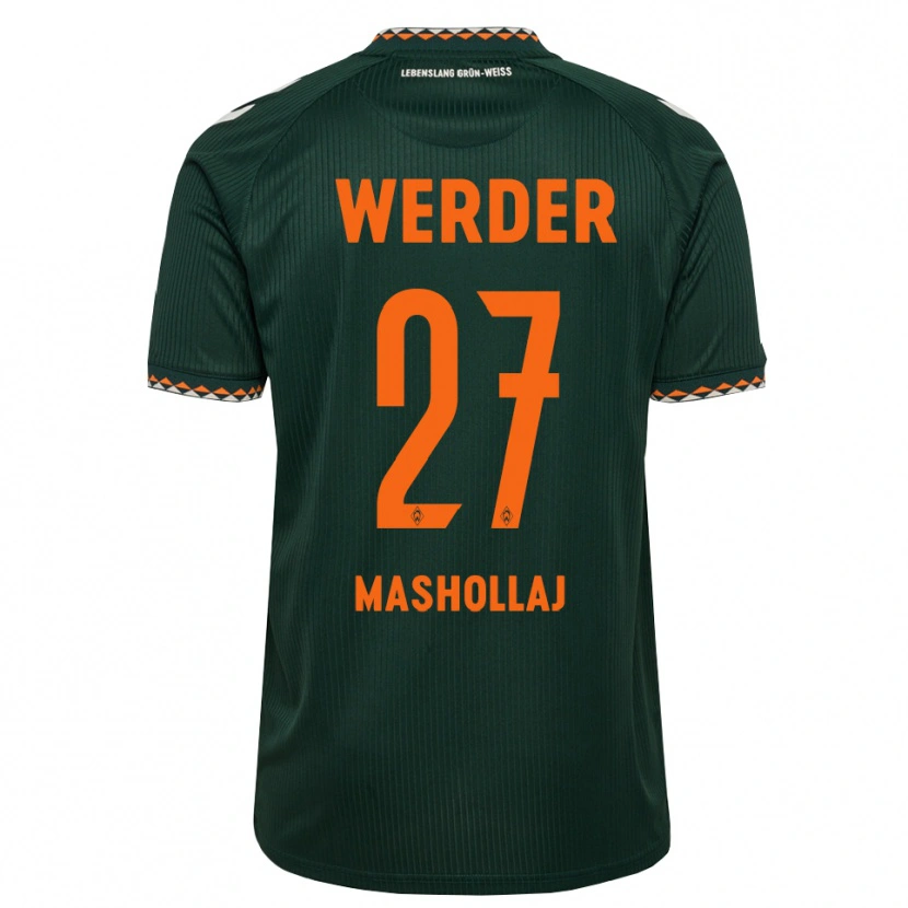 Danxen Män Benjamin Mashollaj #27 Mörkgrön Orange Vit Bortatröja Matchtröjor 2026/27 Tröjor T-Tröja