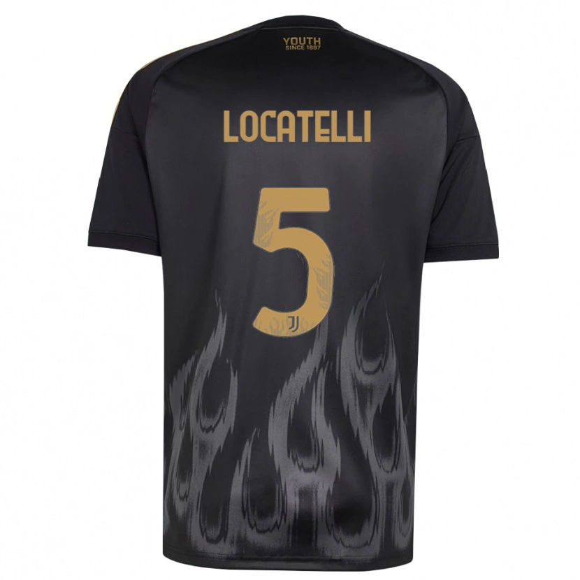 Danxen Män Manuel Locatelli #5 Svart Brun Tredjesatsen Matchtröjor 2026/27 Tröjor T-Tröja