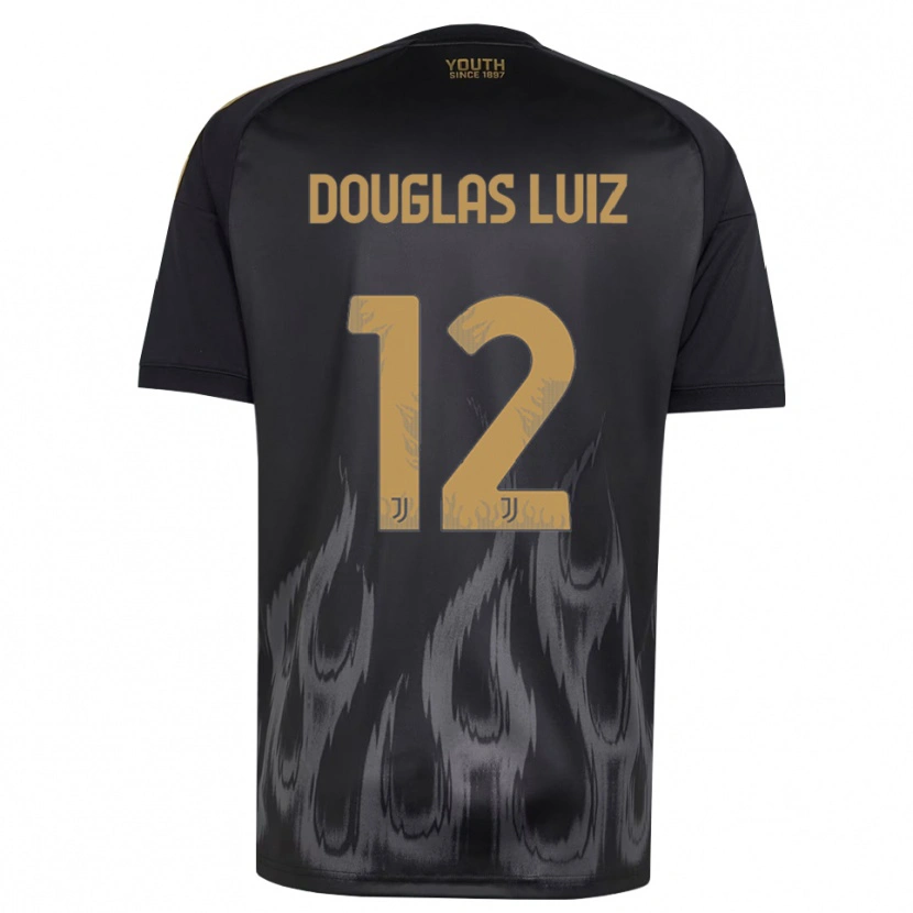 Danxen Män Douglas Luiz #12 Svart Brun Tredjesatsen Matchtröjor 2026/27 Tröjor T-Tröja