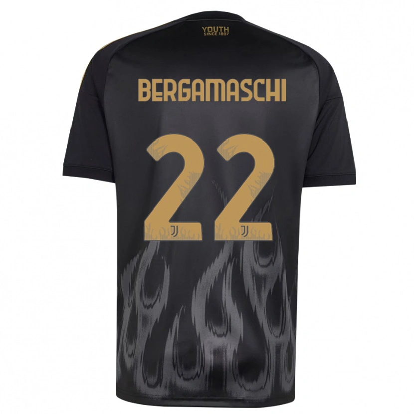 Danxen Män Valentina Bergamaschi #22 Svart Brun Tredjesatsen Matchtröjor 2026/27 Tröjor T-Tröja