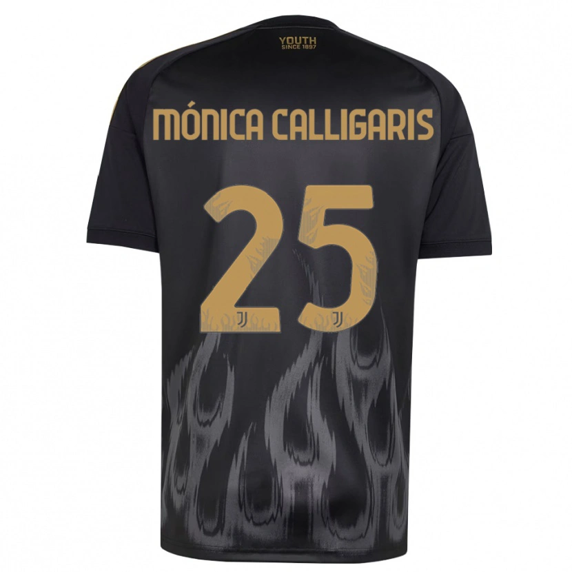 Danxen Män Viola Mónica Calligaris #25 Svart Brun Tredjesatsen Matchtröjor 2026/27 Tröjor T-Tröja