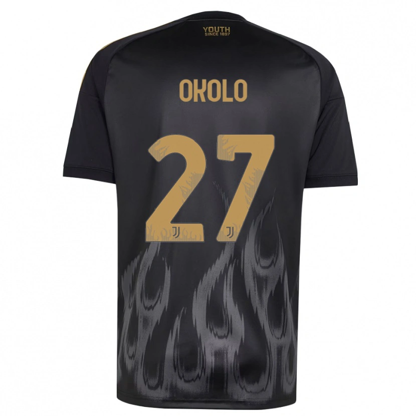 Danxen Män Daniel Okolo #27 Svart Brun Tredjesatsen Matchtröjor 2026/27 Tröjor T-Tröja