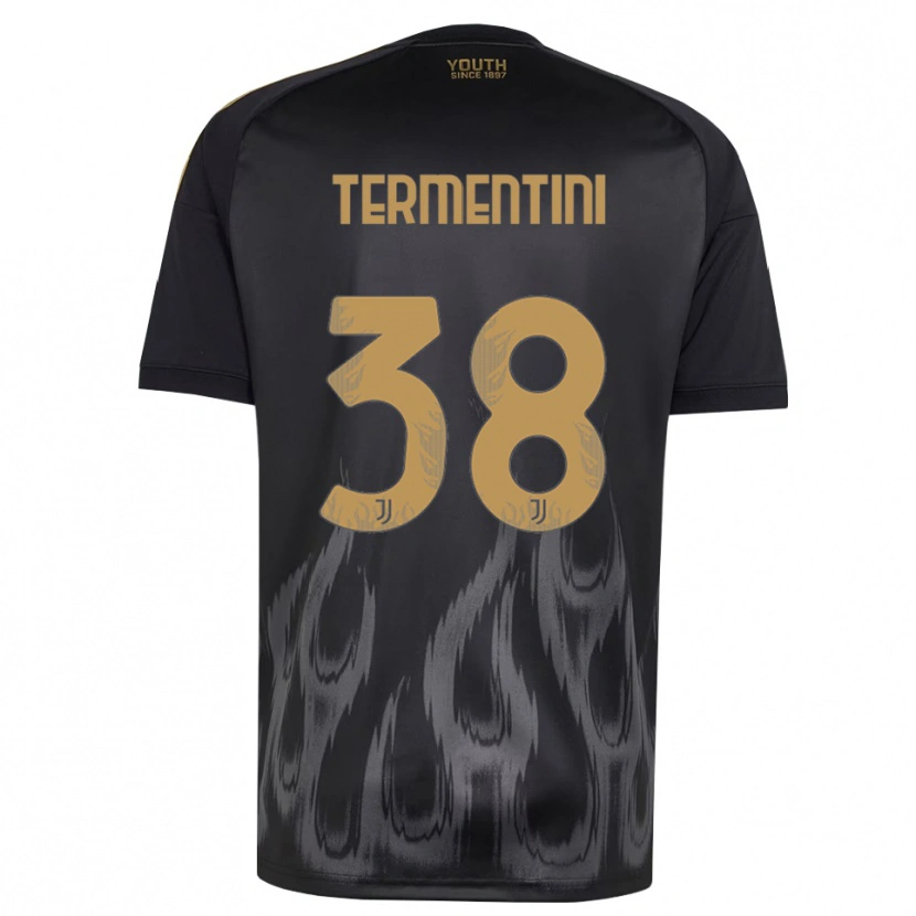 Danxen Män Giorgia Termentini #38 Svart Brun Tredjesatsen Matchtröjor 2026/27 Tröjor T-Tröja