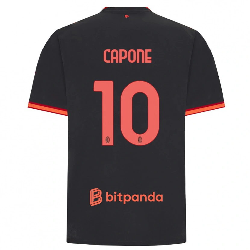 Danxen Män Andrea Capone #10 Svart Röd Tredjesatsen Matchtröjor 2026/27 Tröjor T-Tröja