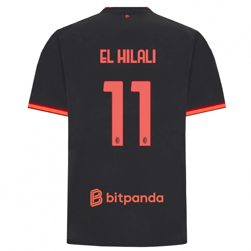 Danxen Män Youns El Hilali #11 Svart Röd Tredjesatsen Matchtröjor 2026/27 Tröjor T-Tröja