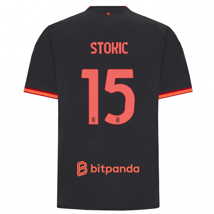 Danxen Män Sara Stokić #15 Svart Röd Tredjesatsen Matchtröjor 2026/27 Tröjor T-Tröja