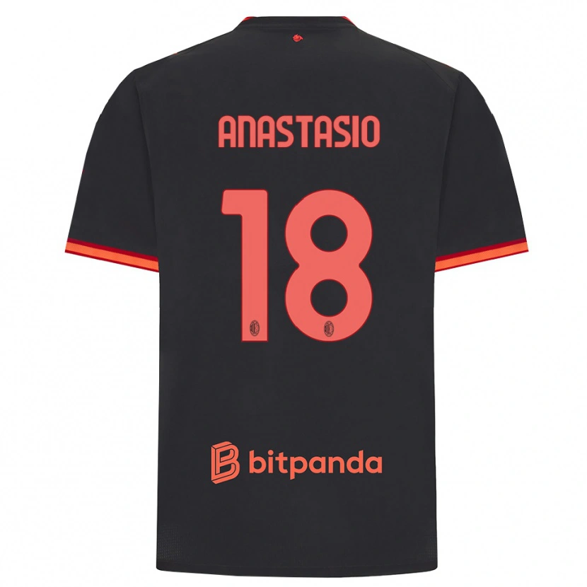 Danxen Män Max Anastasio #18 Svart Röd Tredjesatsen Matchtröjor 2026/27 Tröjor T-Tröja