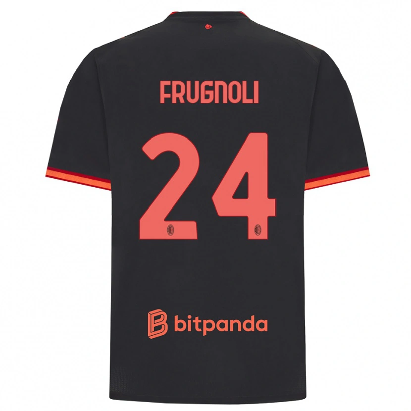 Danxen Män Leonardo Frugnoli #24 Svart Röd Tredjesatsen Matchtröjor 2026/27 Tröjor T-Tröja