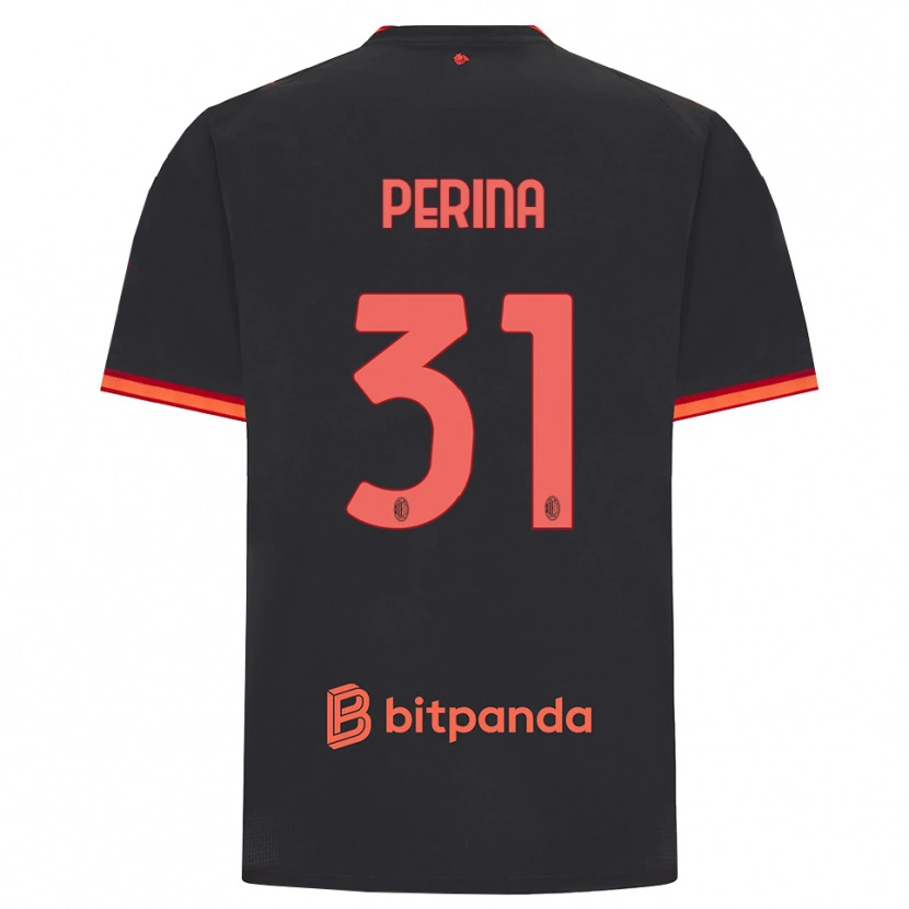 Danxen Män Gioele Perina #31 Svart Röd Tredjesatsen Matchtröjor 2026/27 Tröjor T-Tröja