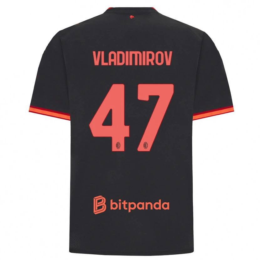 Danxen Män Valeri Vladimirov #47 Svart Röd Tredjesatsen Matchtröjor 2026/27 Tröjor T-Tröja