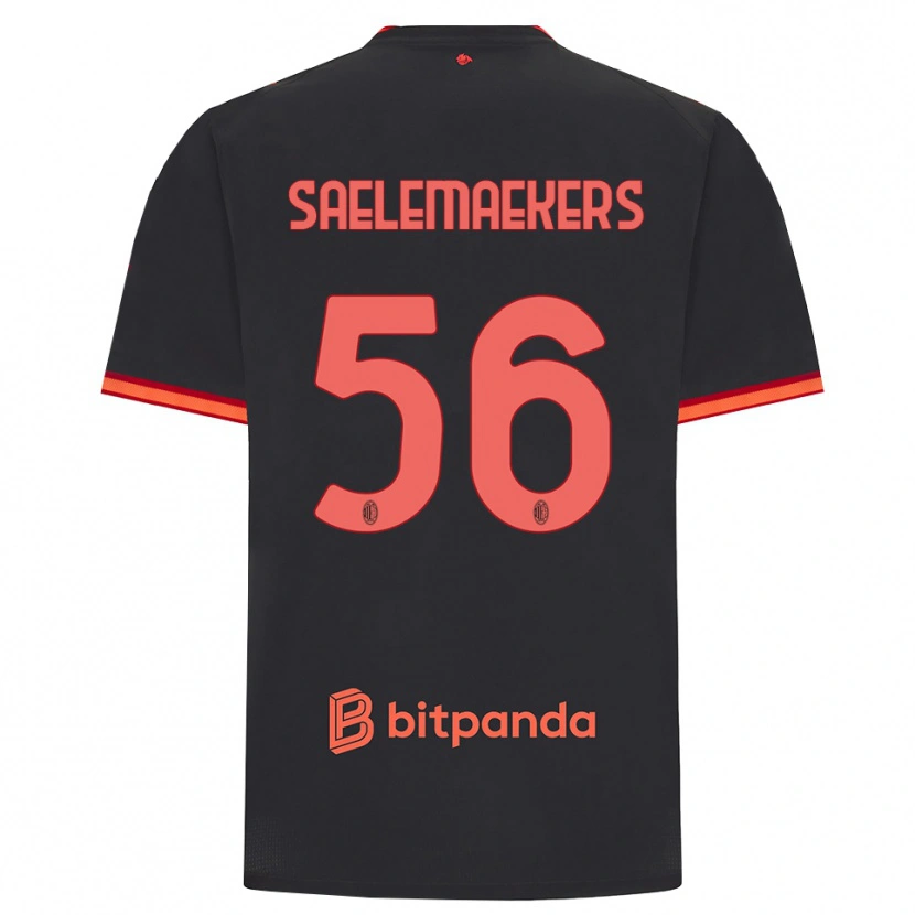Danxen Män Alexis Saelemaekers #56 Svart Röd Tredjesatsen Matchtröjor 2026/27 Tröjor T-Tröja