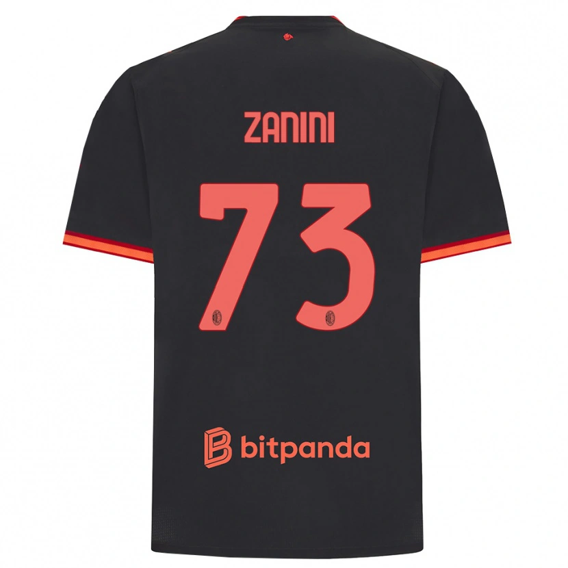 Danxen Män Paola Zanini #73 Svart Röd Tredjesatsen Matchtröjor 2026/27 Tröjor T-Tröja