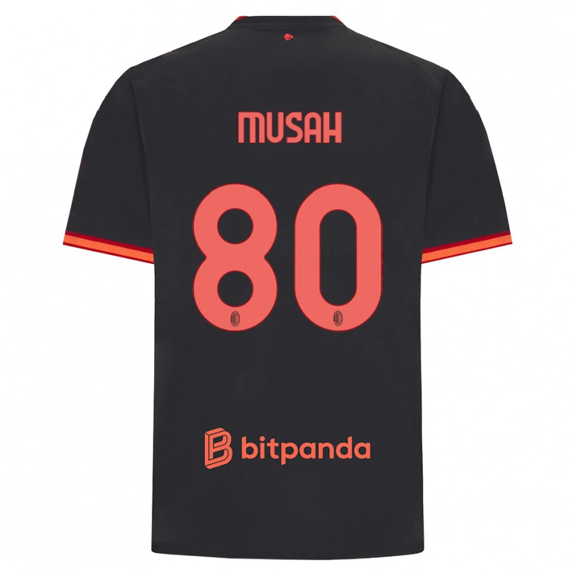 Danxen Män Yunus Musah #80 Svart Röd Tredjesatsen Matchtröjor 2026/27 Tröjor T-Tröja