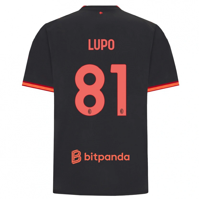 Danxen Män Simone Lupo #81 Svart Röd Tredjesatsen Matchtröjor 2026/27 Tröjor T-Tröja