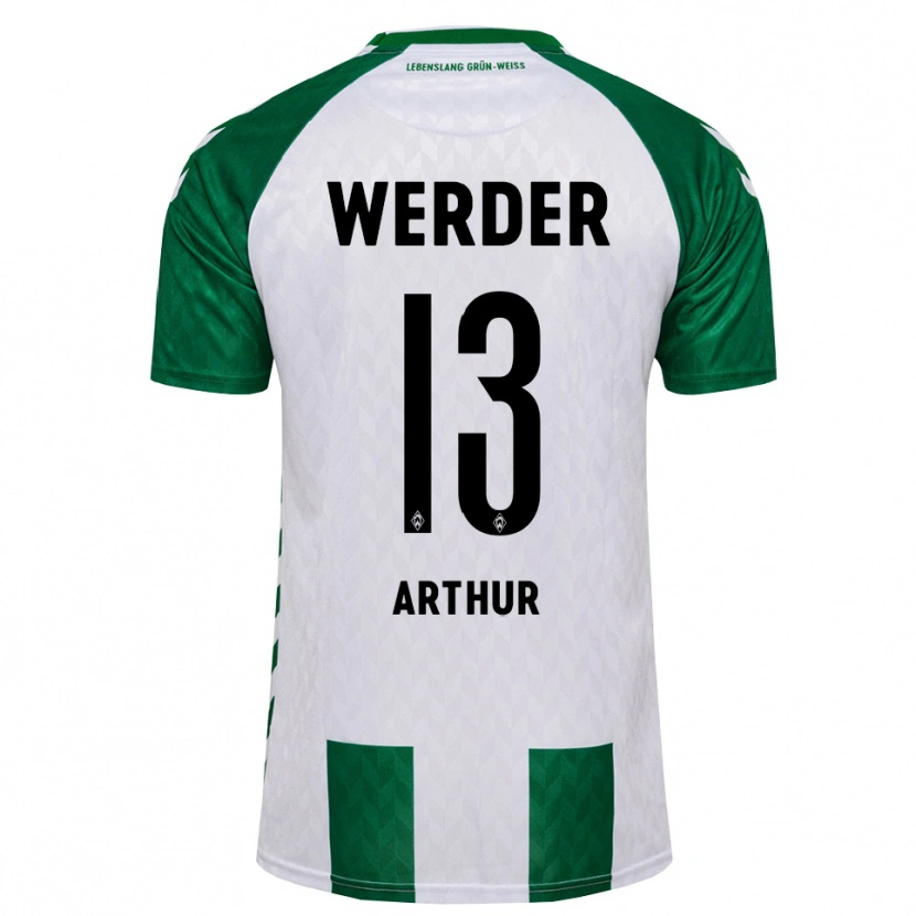 Danxen Män Arthur Augusto De Matos Soares #13 Grön Vit Hemmatröja Matchtröjor 2026/27 Tröjor T-Tröja