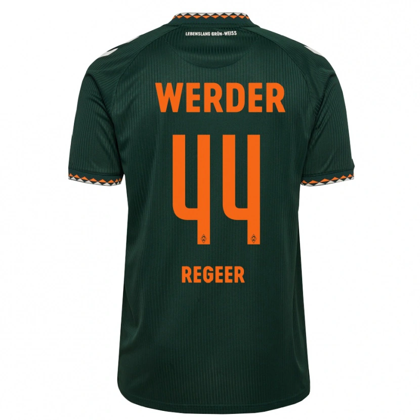 Danxen Kvinnor Youri Regeer #44 Mörkgrön Orange Vit Bortatröja Matchtröjor 2026/27 Tröjor T-Tröja