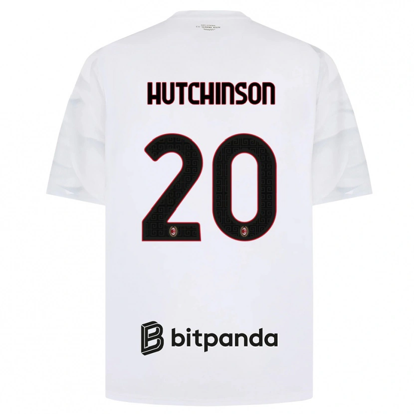 Danxen Kvinnor Omari Hutchinson #20 Vit Röd Svart Bortatröja Matchtröjor 2026/27 Tröjor T-Tröja
