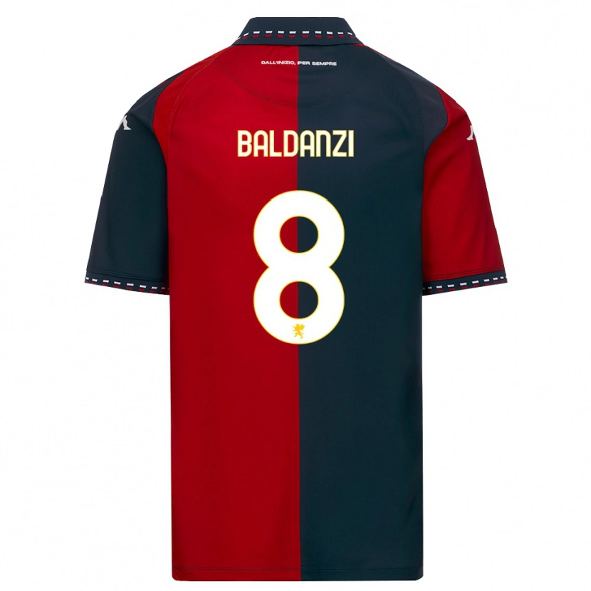 Danxen Kvinnor Tommaso Baldanzi #8 Röd Svart Vit Hemmatröja Matchtröjor 2026/27 Tröjor T-Tröja