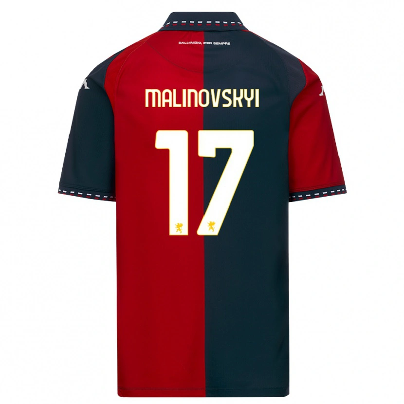 Danxen Kvinnor Ruslan Malinovskyi #17 Röd Svart Vit Hemmatröja Matchtröjor 2026/27 Tröjor T-Tröja