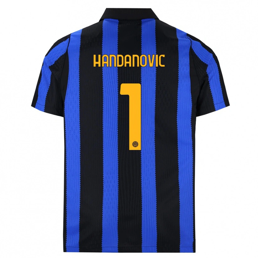 Danxen Kvinnor Samir Handanovic #1 Svart Blå Gul Hemmatröja Matchtröjor 2026/27 Tröjor T-Tröja