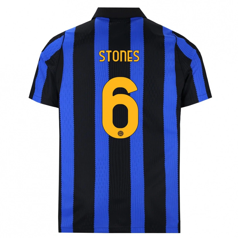Danxen Kvinnor John Stones #6 Svart Blå Gul Hemmatröja Matchtröjor 2026/27 Tröjor T-Tröja