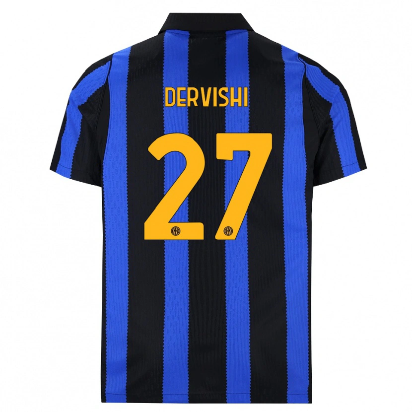 Danxen Kvinnor Kristian Dervishi #27 Svart Blå Gul Hemmatröja Matchtröjor 2026/27 Tröjor T-Tröja