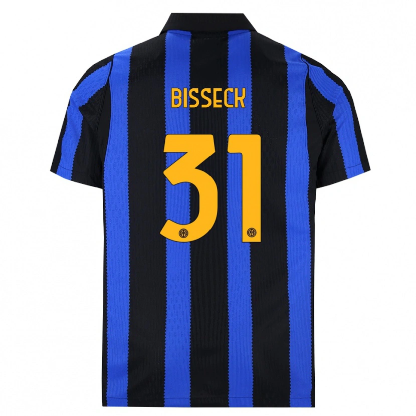 Danxen Kvinnor Yann Bisseck #31 Svart Blå Gul Hemmatröja Matchtröjor 2026/27 Tröjor T-Tröja
