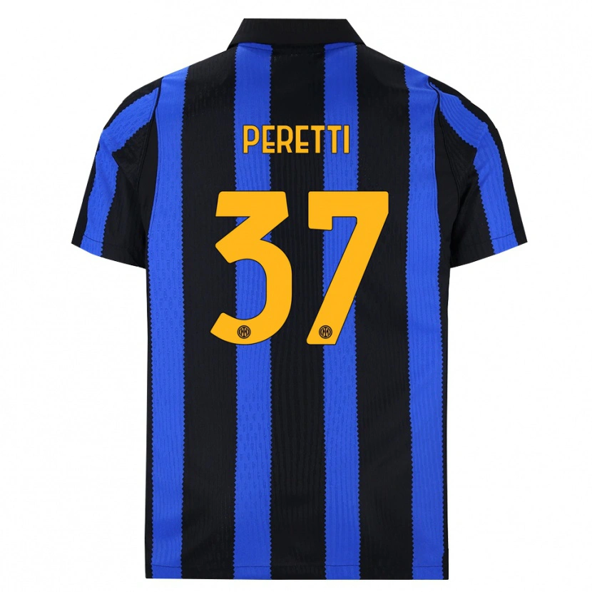 Danxen Kvinnor Lorenzo Peretti #37 Svart Blå Gul Hemmatröja Matchtröjor 2026/27 Tröjor T-Tröja