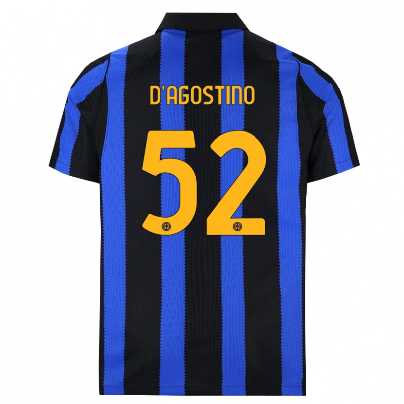 Danxen Kvinnor Giovanni D'agostino #52 Svart Blå Gul Hemmatröja Matchtröjor 2026/27 Tröjor T-Tröja