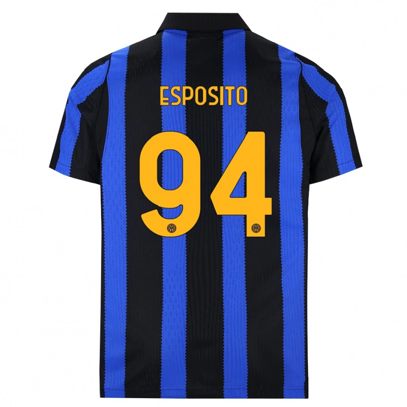 Danxen Kvinnor Pio Esposito #94 Svart Blå Gul Hemmatröja Matchtröjor 2026/27 Tröjor T-Tröja