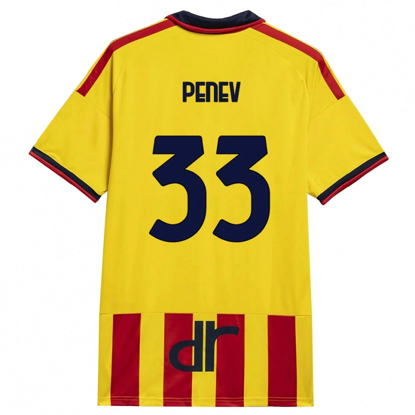 Danxen Kvinnor Plamen Penev #33 Gul Röd Hemmatröja Matchtröjor 2026/27 Tröjor T-Tröja