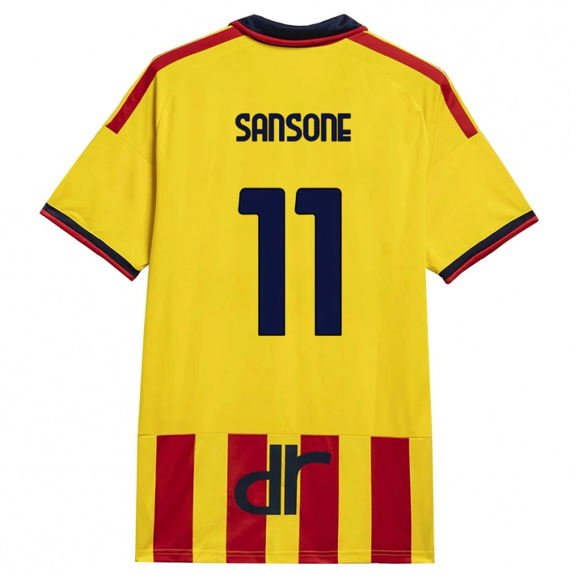 Danxen Kvinnor Nicola Sansone #11 Gul Röd Hemmatröja Matchtröjor 2026/27 Tröjor T-Tröja