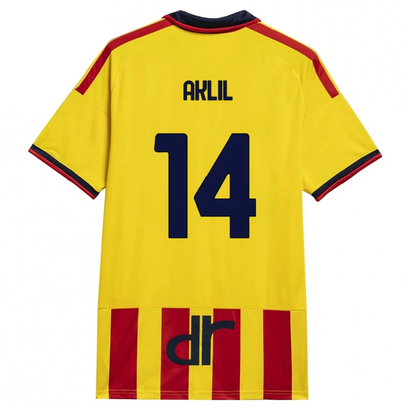 Danxen Kvinnor Lino Aklil #14 Gul Röd Hemmatröja Matchtröjor 2026/27 Tröjor T-Tröja