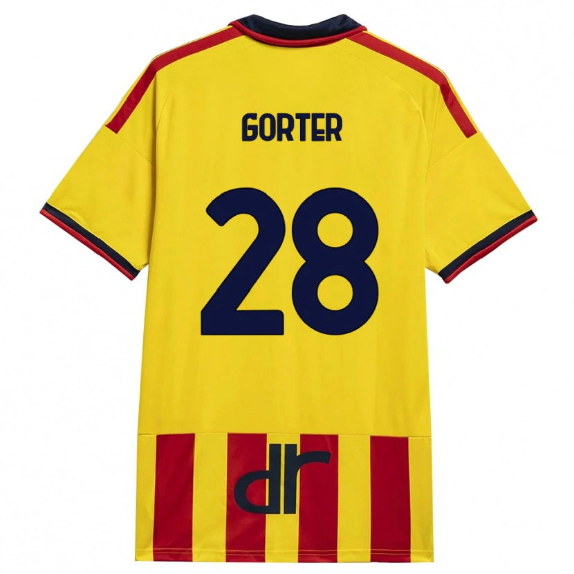 Danxen Kvinnor Olaf Gorter #28 Gul Röd Hemmatröja Matchtröjor 2026/27 Tröjor T-Tröja
