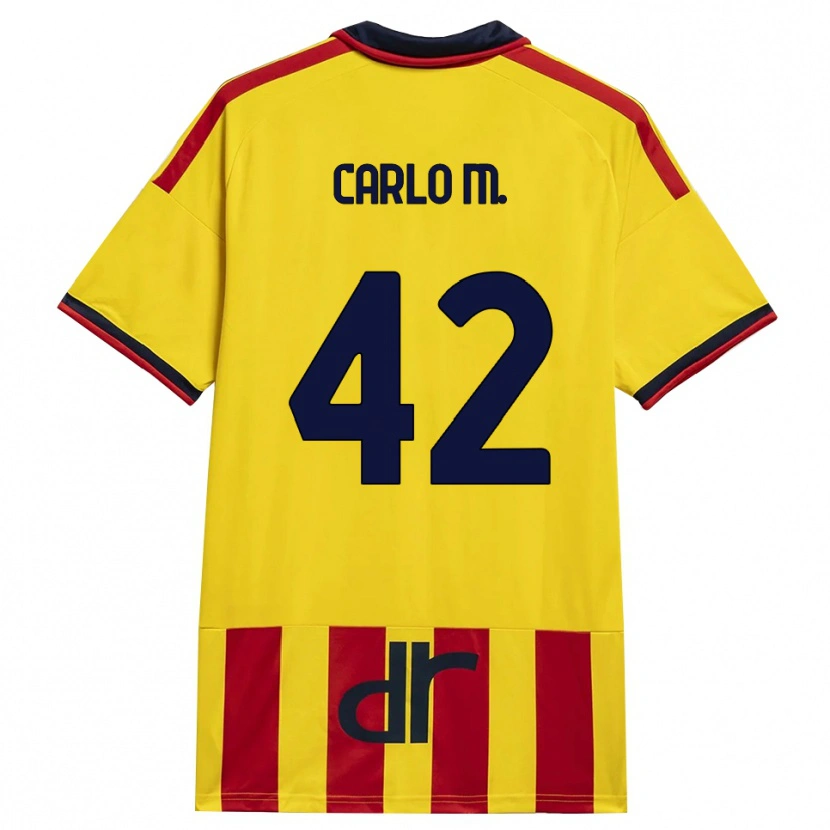 Danxen Kvinnor Carlo Mariano #42 Gul Röd Hemmatröja Matchtröjor 2026/27 Tröjor T-Tröja