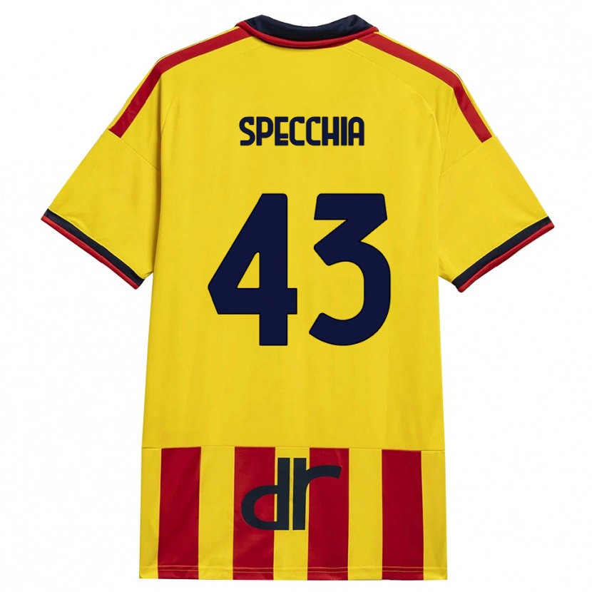 Danxen Kvinnor Marco Specchia #43 Gul Röd Hemmatröja Matchtröjor 2026/27 Tröjor T-Tröja