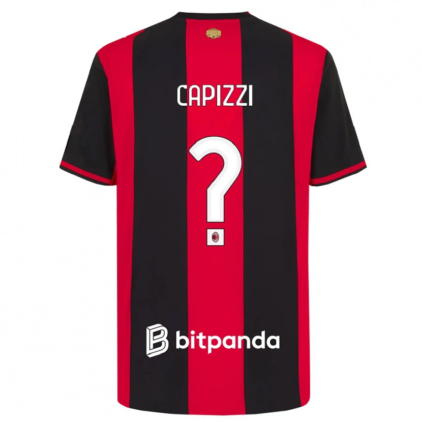 Danxen Kvinnor Edoardo Capizzi #0 Röd Svart Vit Hemmatröja Matchtröjor 2026/27 Tröjor T-Tröja