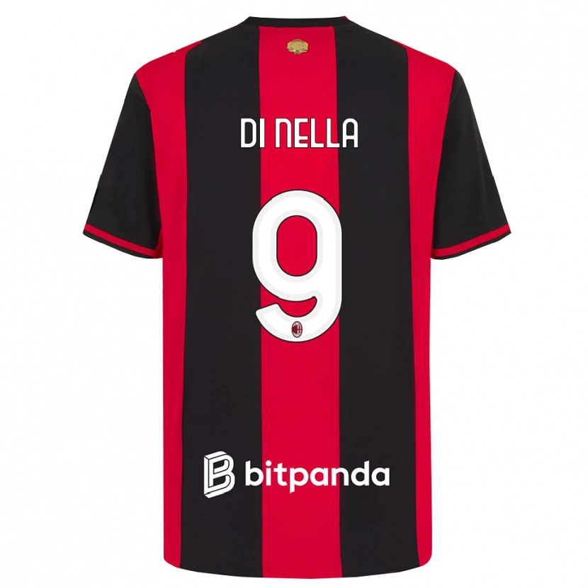 Danxen Kvinnor Ludovico Di Nella #9 Röd Svart Vit Hemmatröja Matchtröjor 2026/27 Tröjor T-Tröja