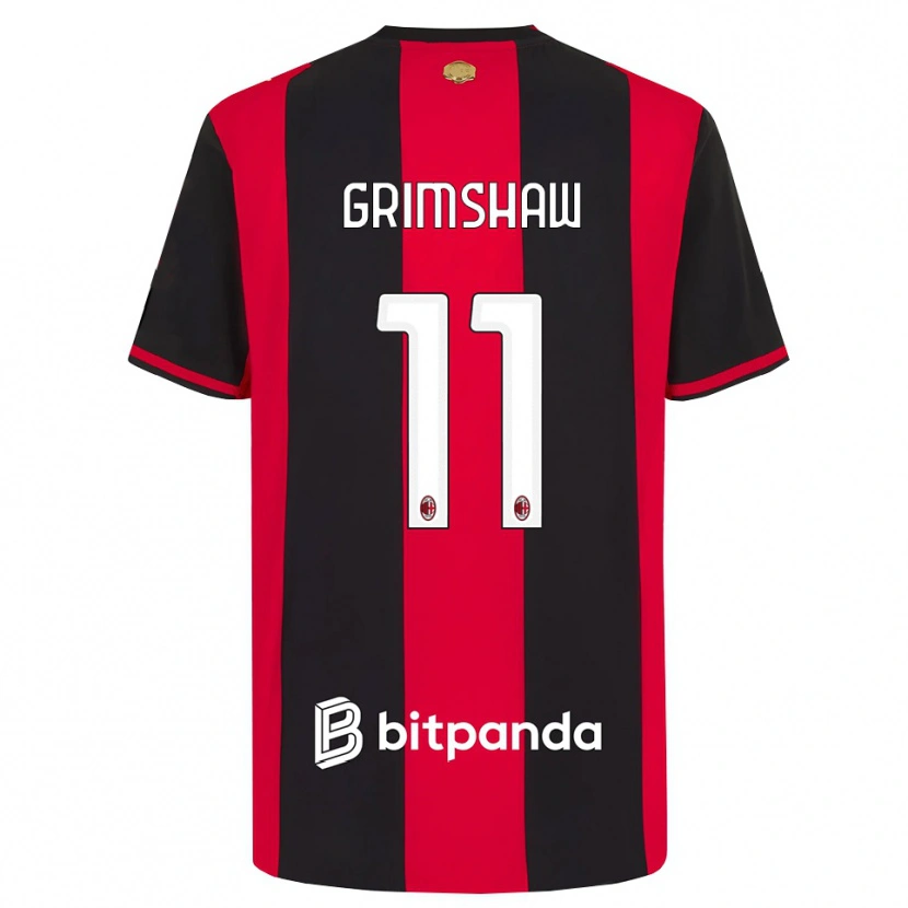 Danxen Kvinnor Christy Grimshaw #11 Röd Svart Vit Hemmatröja Matchtröjor 2026/27 Tröjor T-Tröja