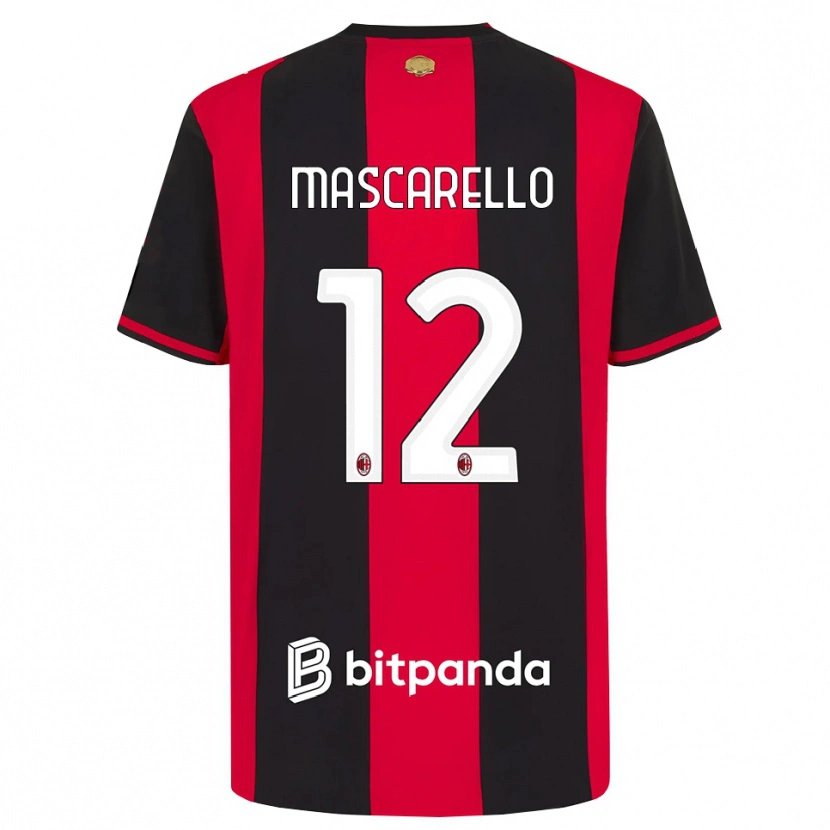 Danxen Kvinnor Marta Mascarello #12 Röd Svart Vit Hemmatröja Matchtröjor 2026/27 Tröjor T-Tröja