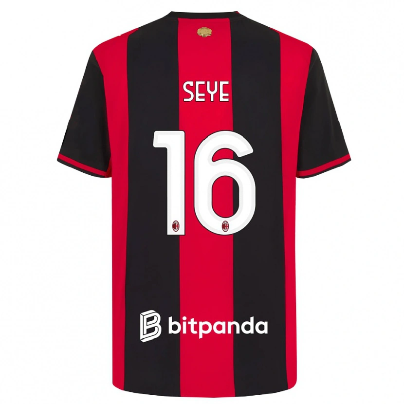 Danxen Kvinnor Abdou Seye #16 Röd Svart Vit Hemmatröja Matchtröjor 2026/27 Tröjor T-Tröja
