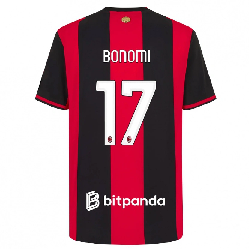 Danxen Kvinnor Francesco Bonomi #17 Röd Svart Vit Hemmatröja Matchtröjor 2026/27 Tröjor T-Tröja