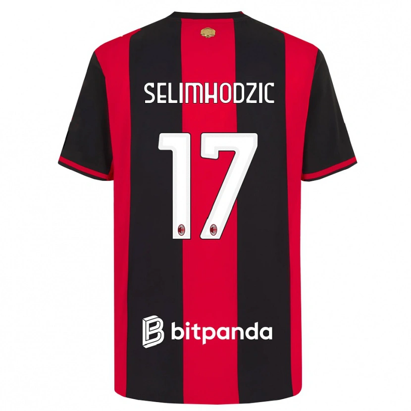 Danxen Kvinnor Noa Selimhodzic #17 Röd Svart Vit Hemmatröja Matchtröjor 2026/27 Tröjor T-Tröja