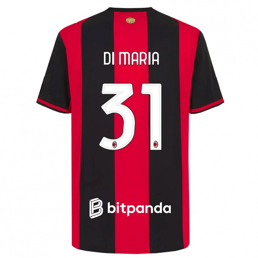 Danxen Kvinnor Alessandro Di Maria #31 Röd Svart Vit Hemmatröja Matchtröjor 2026/27 Tröjor T-Tröja